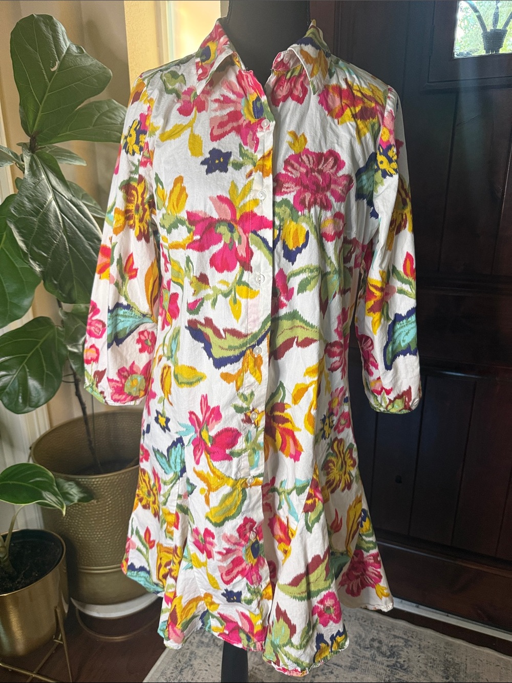 MSK Multicolor Abstract Print Mini Dress Size S